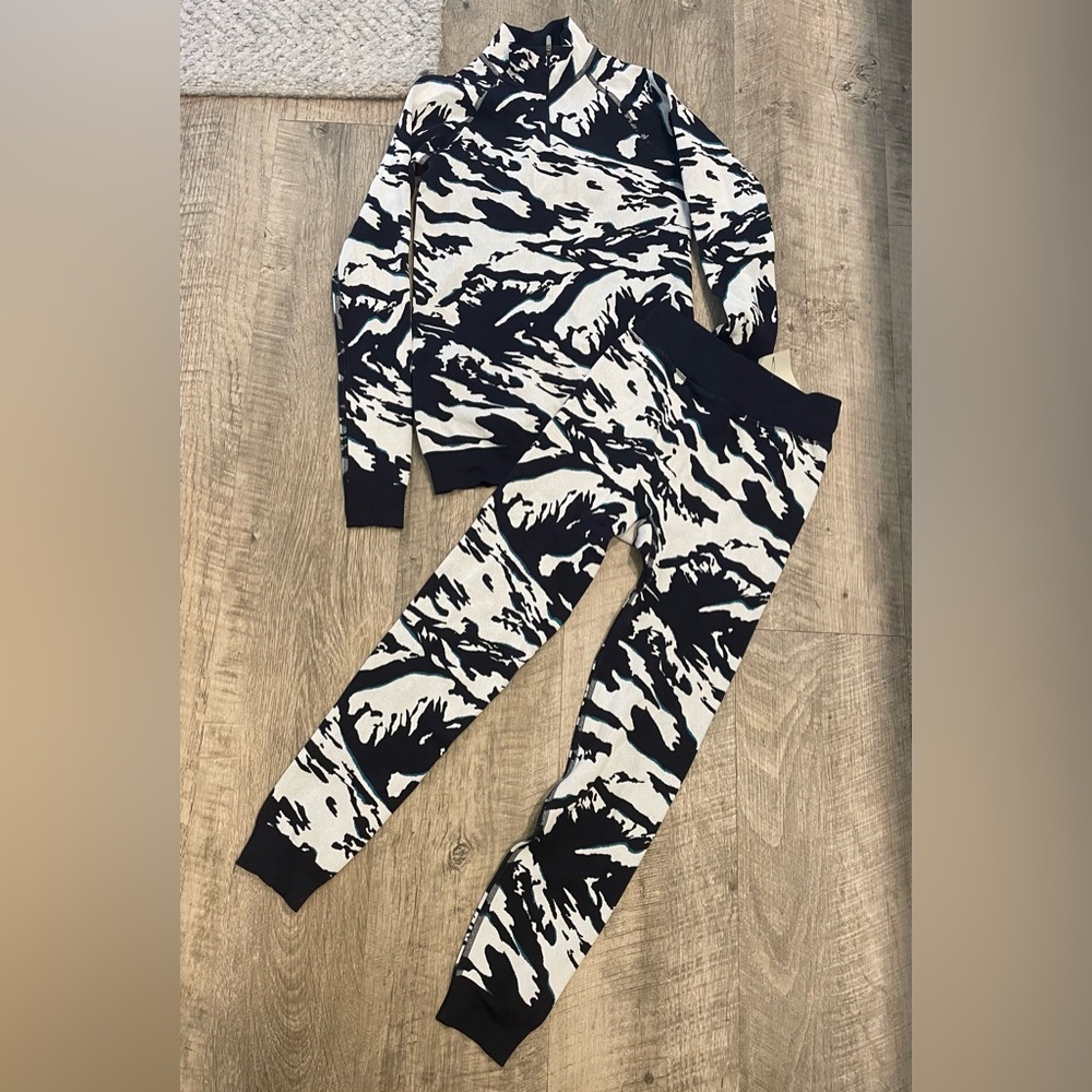 Sweaty Betty Peaks ski base layer top and legging set Small New